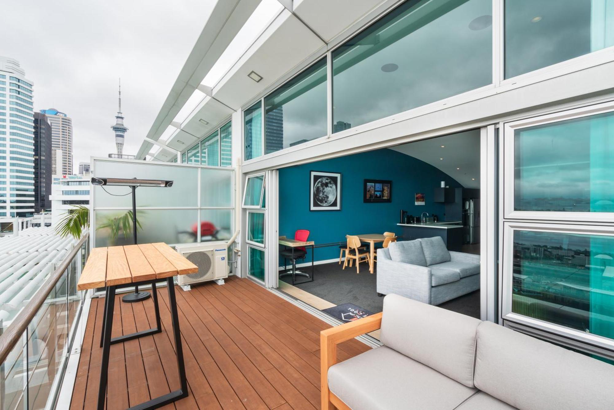 אוקלנד Penthouse Apartment With Stunning Harbour Views מראה חיצוני תמונה